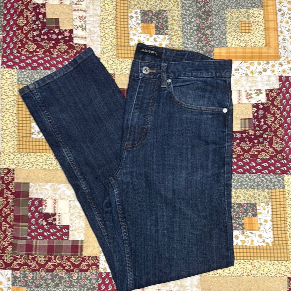 Axist Men's Straight Five Pocket Blue Jeans